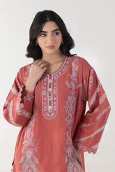 Stitched Dark Pink Embroidered Shirt + Shalwar